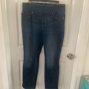Lee slim fit, slim leg mid rise blue stretch jeans size 14 Medium